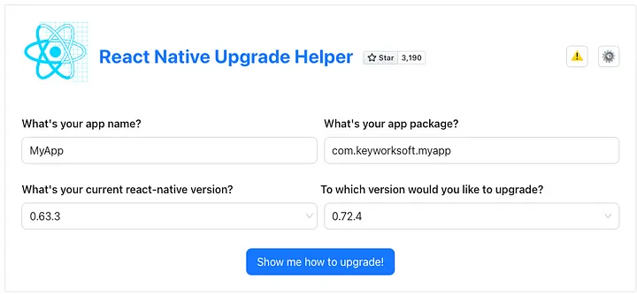 React Native Upgrade Helper